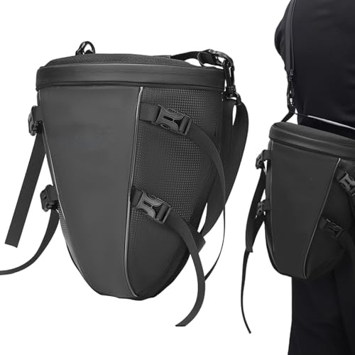 Motorcycle Rear Seat Tail Bag Seat Pannier Cycling Shoulder Tail Bag Multifunctional Waterproof Polyester Storage Saddle Bag for Cycle, Motorcycle, Electric Cycle