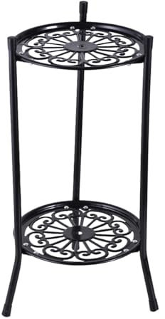 Soporte Redo-ndo Para Plantas, 2 Niveles Soporte Para Plantas Para Interior Alto, Soportes Para Plantas De Esquina De Metal Para Varias Plantas, Estante Para Macetas, Estante De Exhibición De Plantas