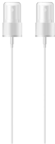 MYOC White Mist Spray Pump | 100 ml | 16 cm höjd | 20/22 mm nackstorlek | Fine Mist Spray | Hållbar & läckagesäker | Perfekt för gör-det-själv skönhet, skincare och hårvård_(2-pack)