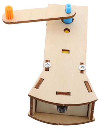Lampe Torche à Manivelle DIY Modèle de Génération D’énergie 1 Pièce | Bois Beige, Portable et Légère, pour Expériences Scientifiques, Randonnée et Camping