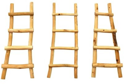 VCSZYAFX Mini Wooden Steps Garden Ladder Furniture Miniature Ladders Decorative DIY Handmade Accessories Landscape Decoration