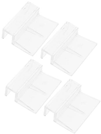 CIYODO 4 Stück Teiliges Aquarium Deckel Halter Robuste Fischbecken Abdeckung Stützen Transparent Verschleißfest Langlebig Kompatibel mit Glasabdeckungen Aquarium Zubehör