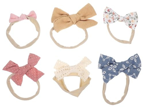 GALPADA 6 Fasce per Chioma Neonata in Cotone Fiocco Elastico, Accessori per Bambina e Ragazzo Ragazza, per Fotografia e Uso Quotidiano