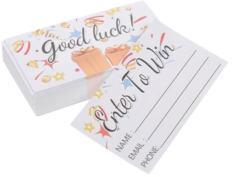 HOOTNEE Billets de Tombola Vierges en Papier 200 Pcs Formulaires de Participation Pré-Imprimés avec Lignes pour Événements Concours Collecte de Fonds pour Loteries et Fêtes