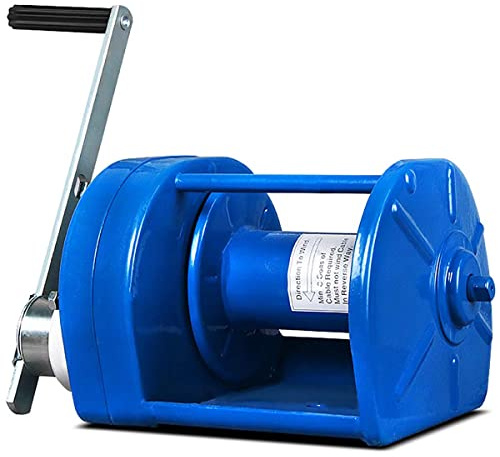 Generisch Ergonomische 13,7-Handwinde – Hochleistungs-Abschleppausrüstung, selbsthemmende Kurbel, Tragfähigkeit 1100–4400 lbs für Boote, Anhänger und Geländefahrzeuge