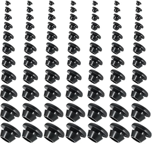 Passacavi in Gomma 110 Pezzi, 11 Misure 3-18mm Nero, Passacavo Elettrico Impermeabile, per Protezione Cavi in Auto Elettronica Casa, per Fori in Pareti e Scatole