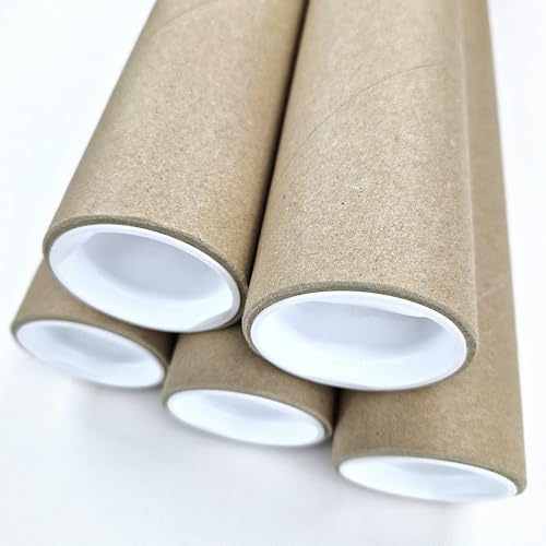 Planrohr 20-118cm, INDUSTRIEQUALITÄT - deutsches Produkt, extra STABILE Rundverpackung mit Deckel für Werbeplakate, Drucke, Plakate, Poster, Bilder, Zeichnungen (70 cm, 5 x 70x5,1cm bis DIN A1)