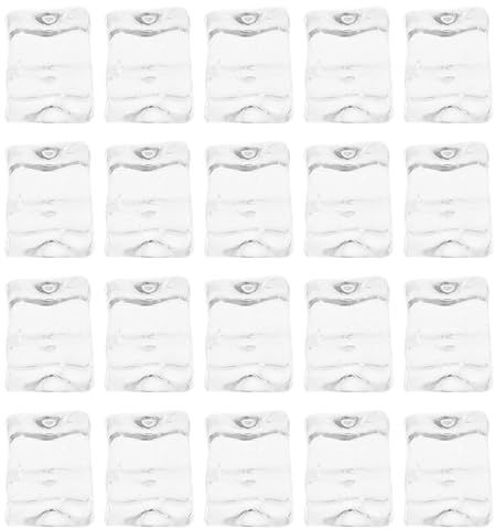 Glaçons Factices en Plastique et Résine 50 Pièces, Aspect Cristal | Gros Glacons Cube Factices, Irréguliers, Résistants à L’usure L’eau, pour Fêtes et Décorations de Mariage