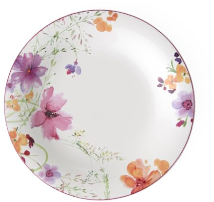 Villeroy & Boch - Mariefleur Basic Speiseteller, 6 Stück, 27 cm, Premium Porzellan Weiß/Bunt