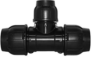 Gebo Plast T-Stück reduziert PE Klemmfitting Abzweig Klemmverbinder (63 x 50 x 63 mm)