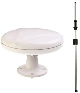ANTARION Antenne TNT Omnidirectionnelle 35dB + Mat Traversant Camping Car Caravane