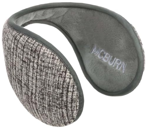 McBURN Veramon Öronvärmare Damer/Herrar - Made in Italy öronskydd höst-vinter Vinter - One Size ljusgrå