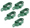Linxor - Lot de 5 tendeurs en Acier galvanisé plastifié N°3 pour Fil de Grillage ou Autre - Vert