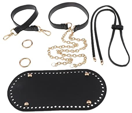 Hellery 5er Set zubehör Einlegeboden Boden einlegeboden zum schneidern und Häkeln für Häkeltasche -Herstellung, Schwarz