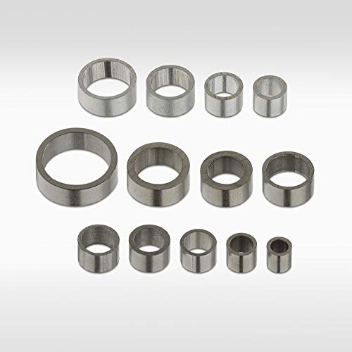 Distanzhülsen, Abstandshülsen | Set Länge 50 mm - Inhalt: 6 Hülsen (Länge 50 mm) aus Edelstahl mit verschiedenen Durchmessern