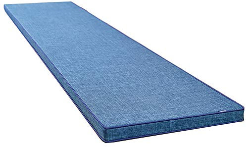 Bankauflage Bankkissen Auflage,Bierbankauflage,strapazierstark und langlebig, Sitzauflage Indoor Outdoor Lange Sitzkissen Pads Bankkissen Gartenbank -Blau 150×40×5cm(59×15×2in)