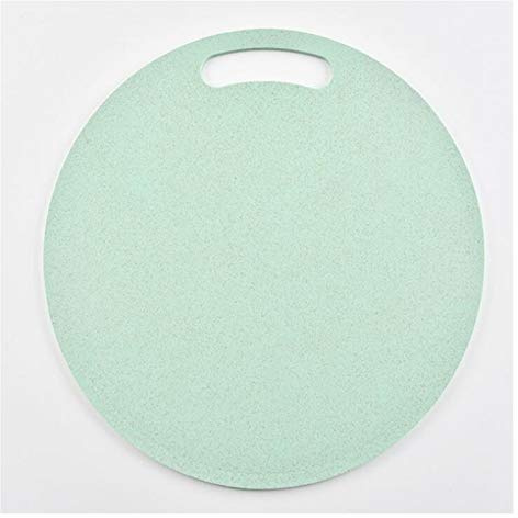 Schneidebretter Küchenbrett Obst Gemüse Schneidebrett Rutschfeste Schneidebretter Runde Hackblöcke Weizen Stroh Küchenwerkzeug Cutting Board (Color : Green)