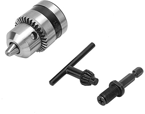 Portabrocas, portabrocas, portabrocas, llave ligera Portabrocas 1.5-10 mm 3/8-24UNF + 1/4 cabeza hexagonal 3/8 varilla de extensión de rosca