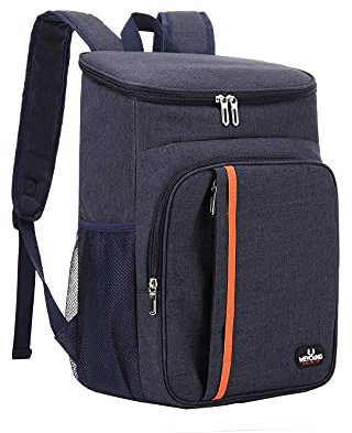 MCXKJ 22L Kühlrucksack Picknicktasche Kühl Rucksack Groß Isoliert Cooler Bag, Damen Herren Cooler Bag für Camping, BBQ, Wandern, Picknick (Navy blau)