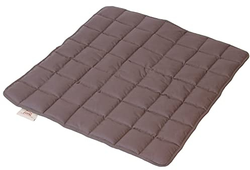paw & pillow® Hundematte Outdoor & Indoor [Kratz- & Bissfest] - Hunde Reisebett waschbar - Hunde Outdoor Decke - Hunde Matte für Auto, Indoor & Outdoor - Taupe Größe M - Made in Germany