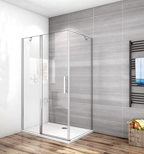 Acezanble Duschkabine 100x100cm Duschwand Duschtür 6mm NANO Glas Höhe 195cm