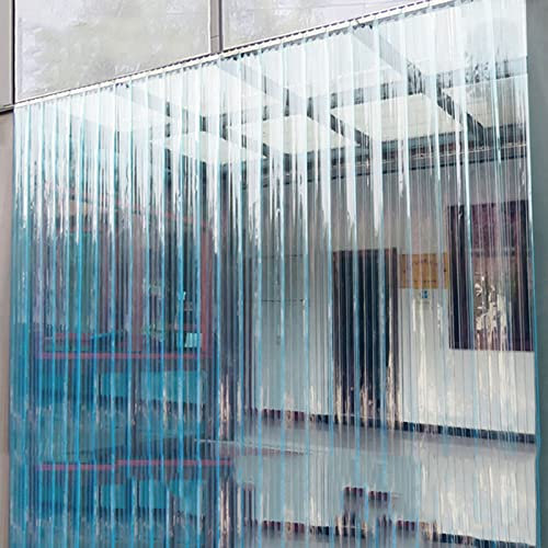 PVC Streifen Vorhang, Industrievorhang, Shop Transparente Dekoration, Bausatz Komplett Vormontiert, Zugeschnitten Auf Ihren Bedarf (0.75x2m/29x78in)