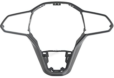 Volkswagen 5H0419685D7T9 Blende Lenkrad Tuning Abdeckung Rahmen Sportlenkrad, dark anodized matt, für Fahrzeuge mit Ledersportmultifunktionslenkrad