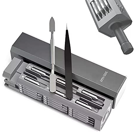 INV4TEC Design Multifunktions Schraubendreher Set 40in1 Präzisions-Bitsatz mir Aluminium Box (45in1)