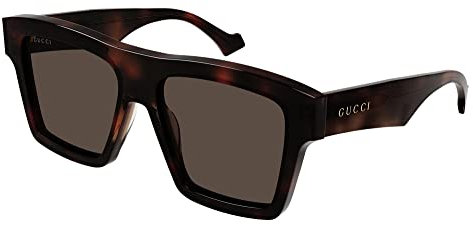 GUCCI Mens GG0962S Sunglasses, Havana-Havana-Brown, 55