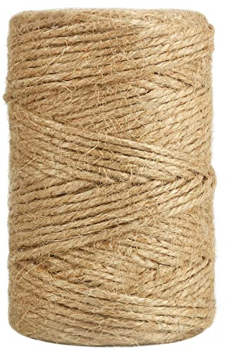 Vivifying Jute Twine, 328 Feet 3mm Strong Natural Garden Twine for Climbing Plants, Tomatoes, Crafts, Gift Wrapping and Decoration (Brown)