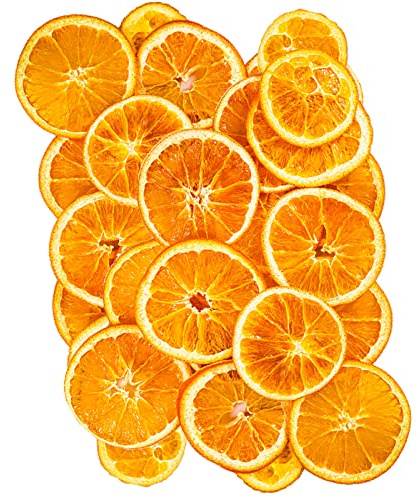 Lot de 30 tranches d'orange séchées - Fournitures de fabrication de couronnes de Noël - Tranches d'orange naturelles - Fournitures artificielles pour fête de Noël, sapin de Noël, artisanat, décoration