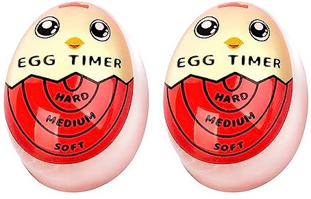 Temporizador de Huevo, 2 Piezas Temporizador Huevos Cocidos Egg Timer, Temporizadores de Huevos, Egg Timer Huevo Hervido Suave, para Cocer Huevos Cocina en Casa