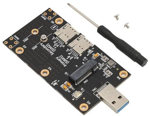 Dpofirs Dual-SIM-Karte PCI Express Adapter, M.2 auf USB 3.0 PCI-E USB 3.0 Hub Controller Adapter, PCI Express Card Support M.2 Key B Kartengröße des Typs 3042/3052