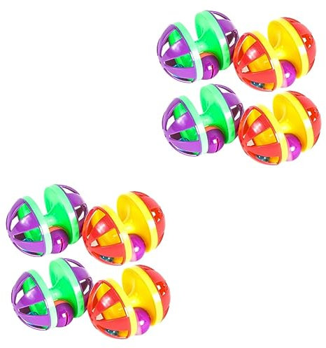 iplusmile 8 STK Zubehör für Katzenspielzeug Hummeln Katzenspielzeug für Haustiere Spielzeuge Katzenball-Spielzeug Haustierzubehör Kätzchen Hauskatze Lieferungen Glocke Kugel