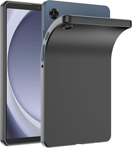KJYLPO für Samsung Galaxy Tab A9 8.7 2023 Hülle | Handyhülle Silikon Weiche TPU Case Schutzhülle,Kratzfest Stoßfest Fallschutz,Dünn Matt, Bumper mit verstärkten Ecken,Schwarz