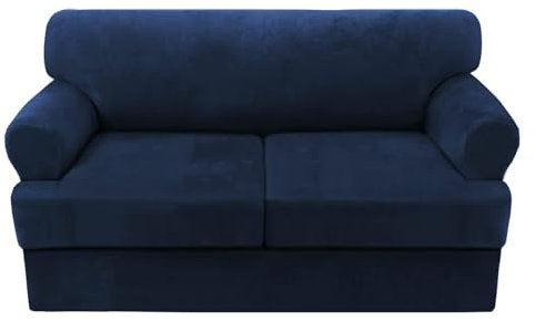DFANCE Stretch Silberfuchs-Samt Sofaüberwürfe,Stretch Ektorp Bezug Geteilt SofaÜberwürfe Anti-Rutsch mit Separatem Sitzkissenbezug,Schonbezug Sofa für Wohnzimmer