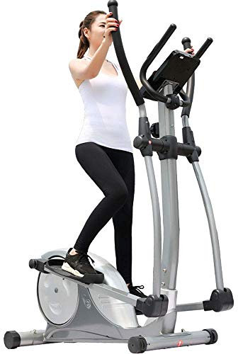 Máquinas de Ejercicios con Pasos, máquina elíptica, máquina de Ejercicio con Entrenador elíptico con Monitor LCD, Entrenador de máquina elíptica Superior Mejorado magnético de Moda