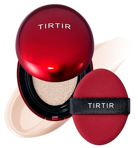 TIRTIR Mask Fit Red Cushion Foundation | Volle Deckkraft, Leicht & Hautnah, Satin Glow Finish | Koreanisches Cushion Make-up, Tattoo-Abdeckung, Aufbauend (0,15 Fl Oz), 13C Fair