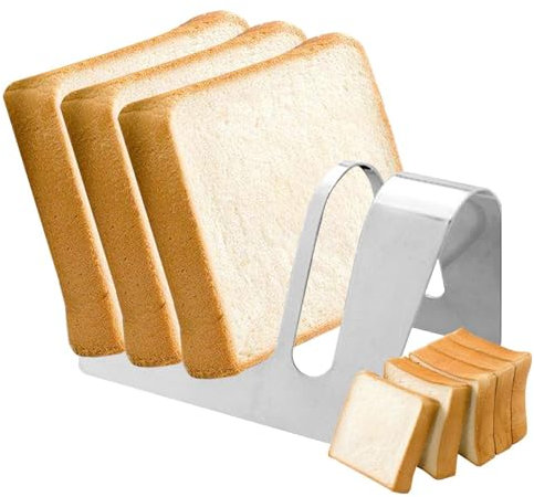 Rejilla para pan tostado y freidora de aire - Rejillas para enfriar alimentos con 4 6 ranuras, rejilla para enfriar pan - Organizador rectangular antiadherente del soporte del pan para el enfriamien
