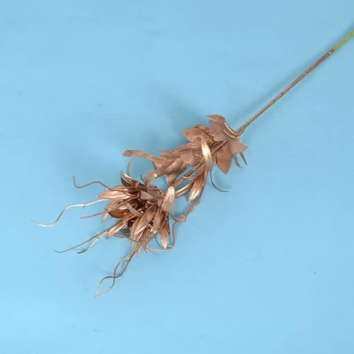 AKNGFO Artificiale Agrifoglio Foglia d'Acero Dorata Fenice Foglia di Ginkgo ventaglio Decorazione Natalizia Secchio Decorazione di Capodanno Bouquet di Fiori Dorati (Colore: Epiphyllum) (Epiphyllum)