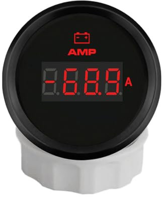 ELING 52mm Amperometro digitale +/-150A Misuratore AMP con sensore di corrente con retroilluminazione a 8 colori Impermeabile per auto da corsa SUV 12V 24V