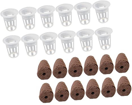 HANABASS 12ensembles Bacs De Culture Hydroponique Soilless avec Pots De Et Bacs De Plantation pour Jardins Orchidées Tomates Et Poivrons pour Systèmes Hydroponiques à Domicile