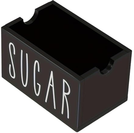 Ronyme Porta Sobres de azúcar, azucareros, Sobres de condimentos para café, rústicos, 20 para cafetería, Restaurante, hogar, Cocina, Mesa, Negro