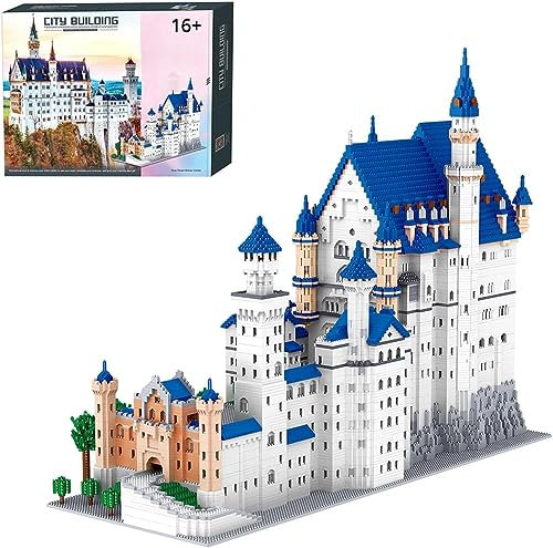 Technik Architecture Schloss Neuschwanstein Modell Bauset, 11810 Klemmbausteine Baustein Set, Modell zum Bauen Lernspielzeug für Kinder und Erwachsene，Kompatibel mit Große Marke Technic