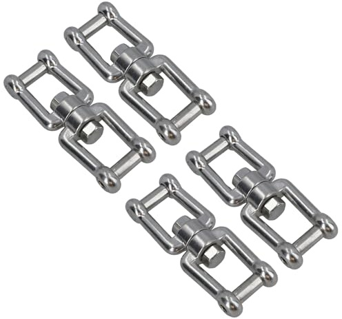 AB Tools Swivel Shackle Anchor Chain 4pk 6mm Jaw Hexagonal Socket 316 Stainless Steel