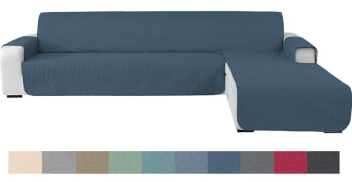 Ystyle Universell Sofabezug L Form 2 Sitzer (210CM, Berlin Blau) | Couch Überzug Ecksofa L Form Wasserdicht, Sofa Überzug L Form Rutschfest, Kratzfest Sofa Cover L Shape, Modern Sofaüberwurf