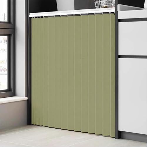Customized multi-functional sliding curtains, suitable for cabinets without doors and washing machines.-Green- W80cmxH200cm
