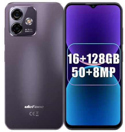 Note 16 Pro Telefono cellulare, 16+128 GB/256GB(TF), 50+8 MP Octa-Core Smartphone, 6,52 HD+Android Cellulari, Dual SIM Cellulare Face ID/OTG/Fingerprin/GPS/ 3.5mm Jack Viola