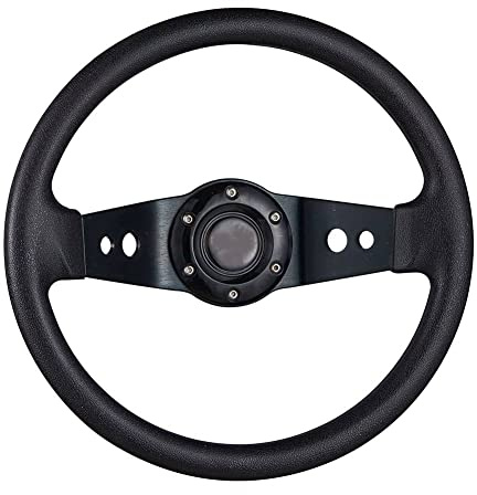 Sportlenkrad Auto-Lenkrad, 320 mm Durchmesser, universal, Aluminium, Lederoptik(Noir)