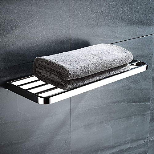 KJHFD Rail Serviette Acier Inoxydable 24 Pouces éère Salle de Bain avec Porte-Serviette à Une Seule Couche Finale en Argent.